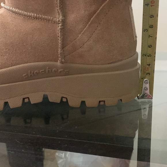 SKECHERS VTG 90’s Y2K Suede Leather Sherpa Lined Chunky Platform Boots - Picture 9 of 11